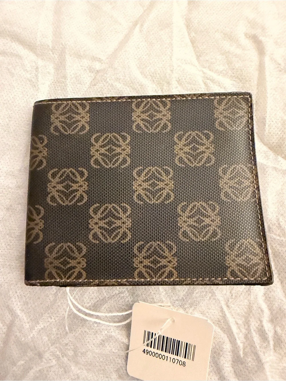 LOEWE Brown Anagram Canvas Card & Key Holder